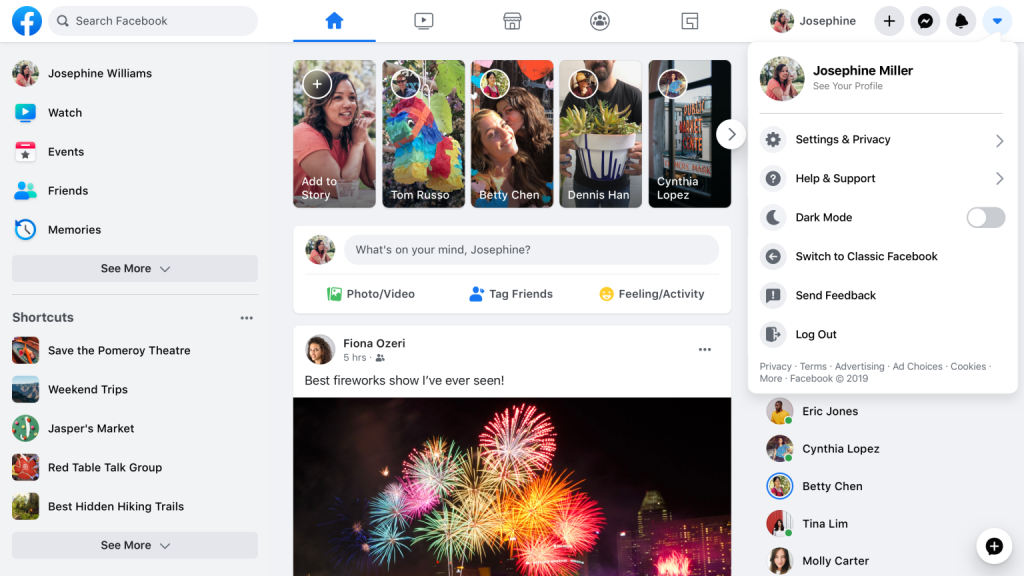 facebook website screenshot