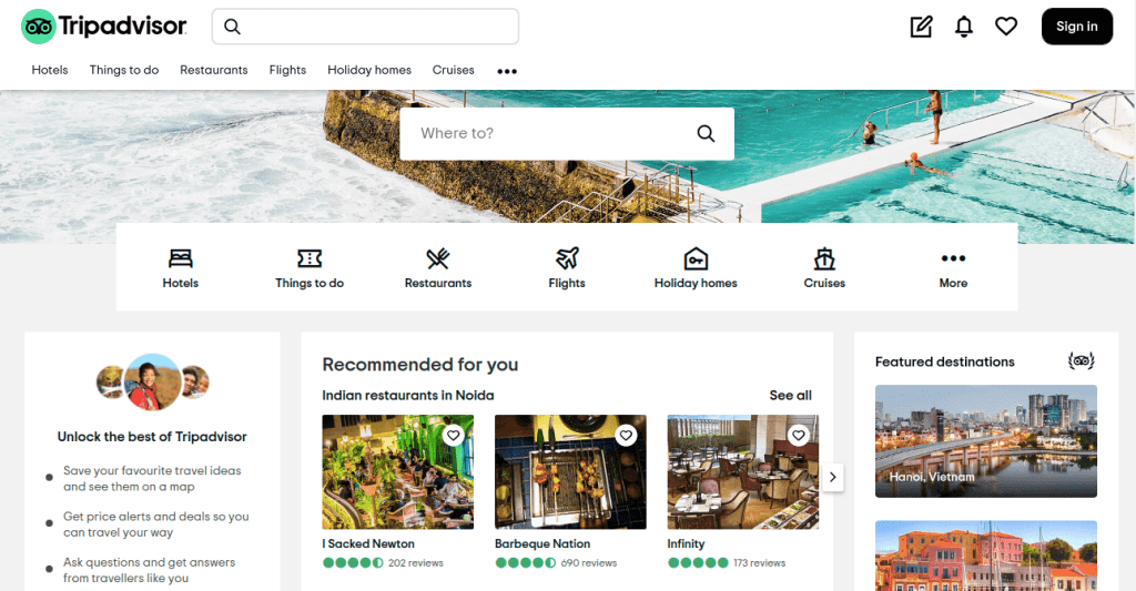 tripadvisor website screenshot