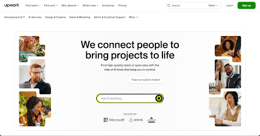 upwork website screenshot