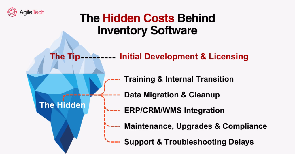 hidden cost inventory software iceberg training migration support